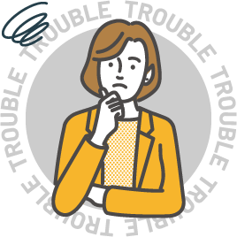 困っている女性のイラスト